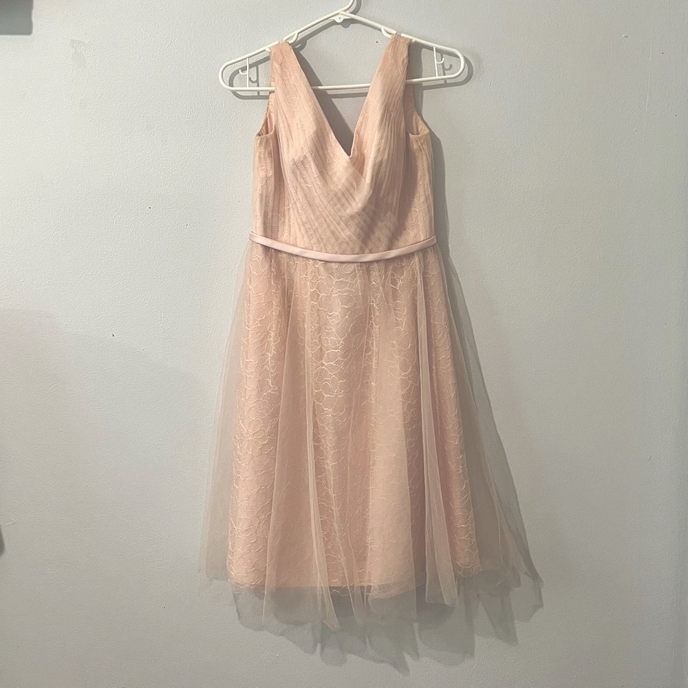 💃 White by Vera Wang Blush Pink Bridesmaid Dress. Size 4. 👗💕
